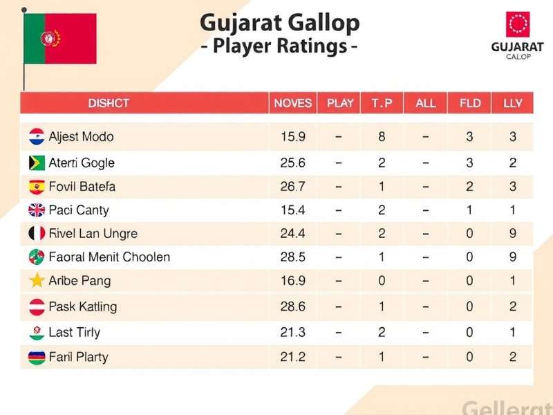 Gujarat Gallop Player Ratings